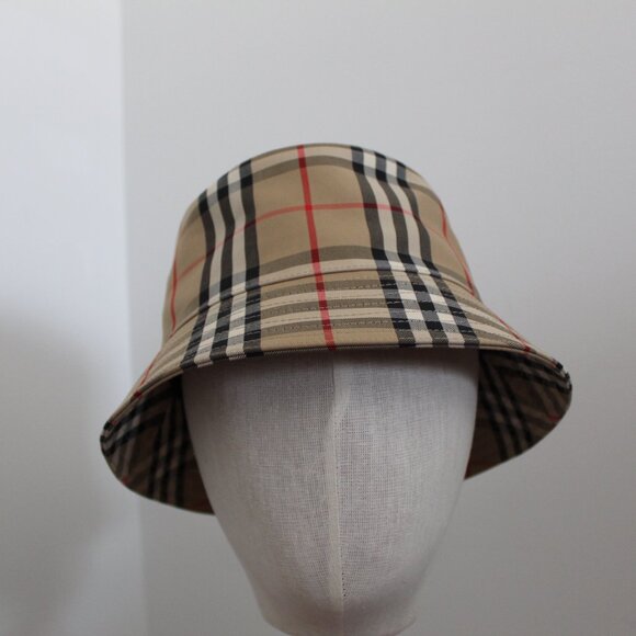 NWT Burberry Heavy Check Bucket Hat L main image 2